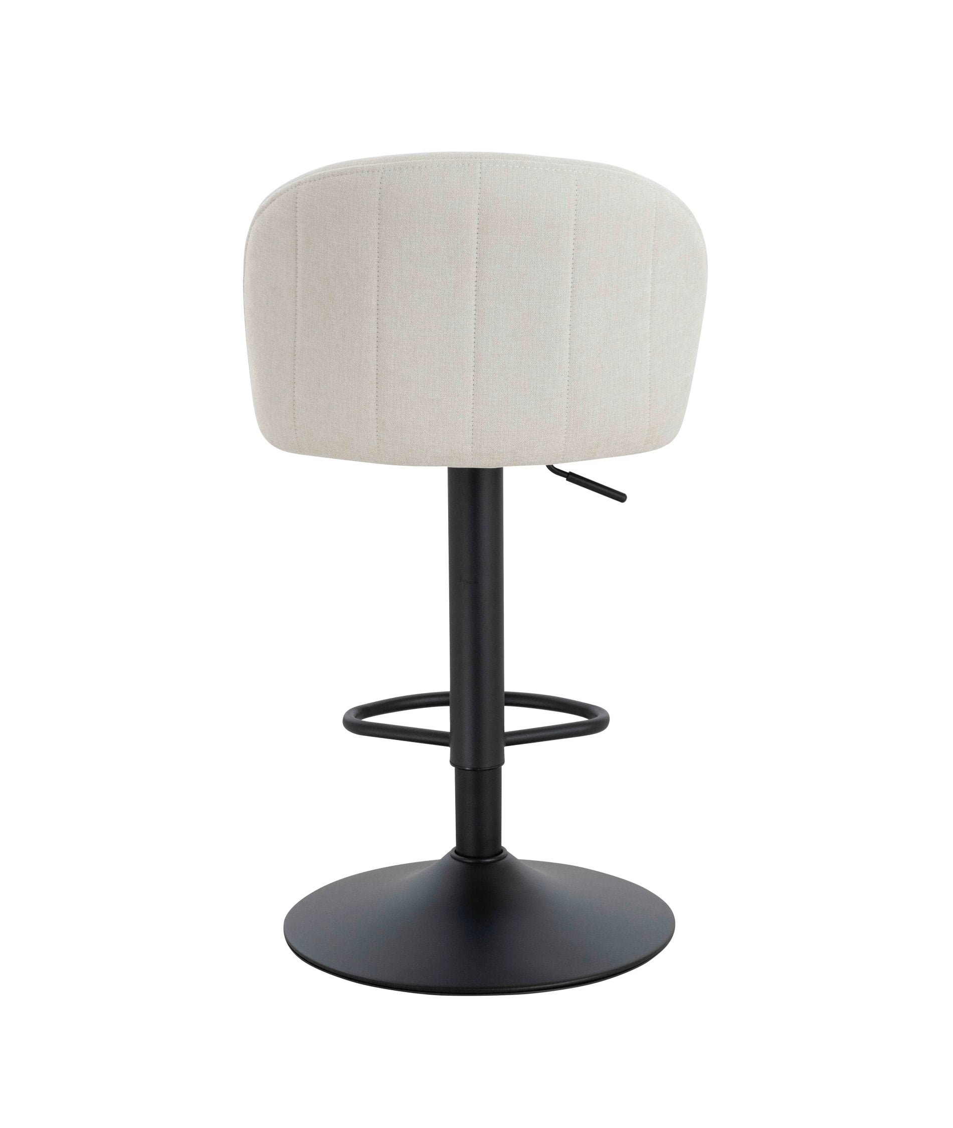 Set of 2 Henley Beige Chenille Curved Bar Stools
