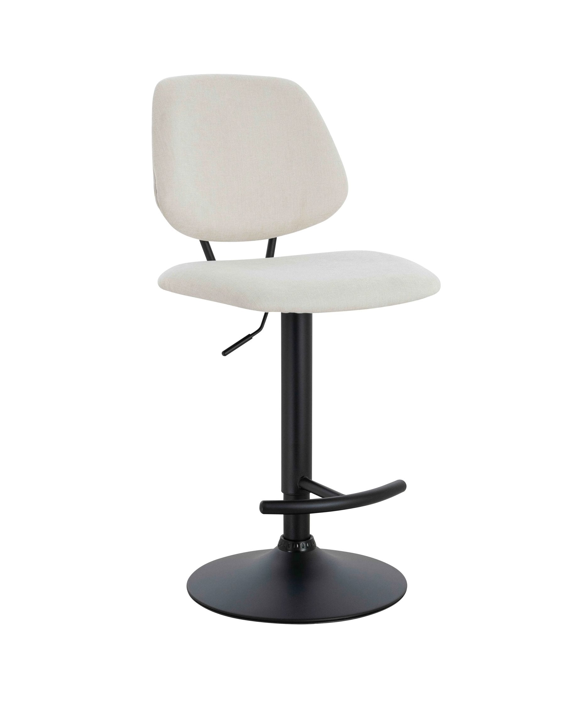 Set of 2 Henley Beige Chenille Bar Stools