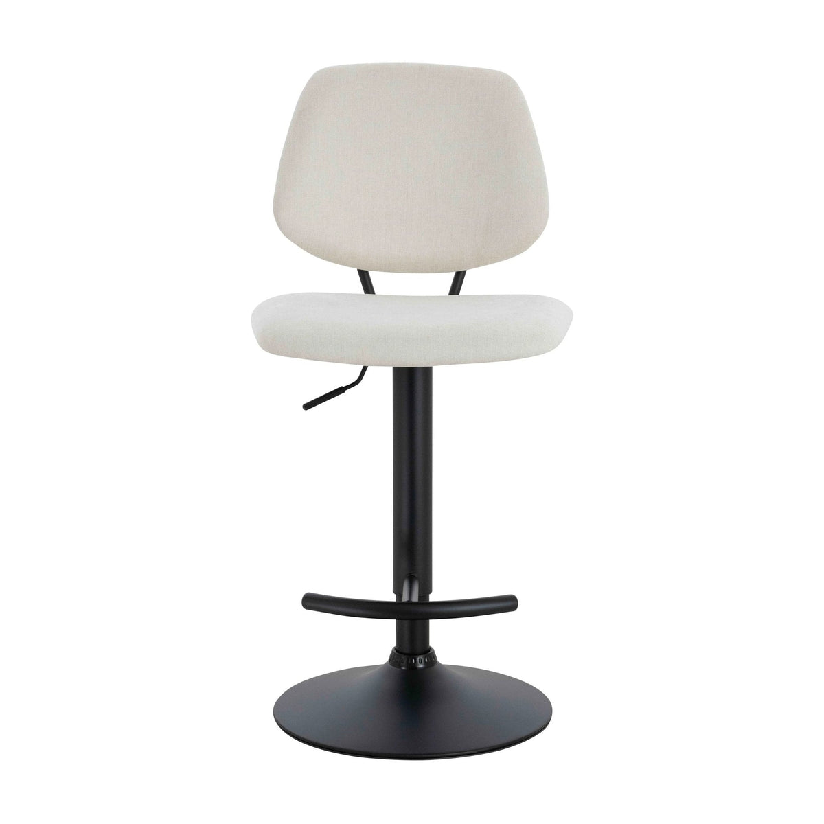 Set of 2 Henley Beige Chenille Bar Stools