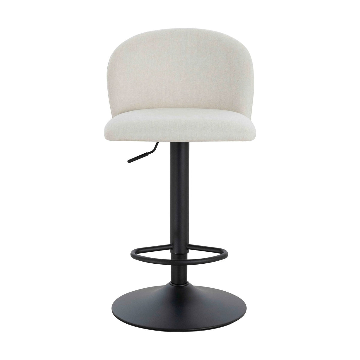 Set of 2 Henley Beige Chenille Curved Bar Stools