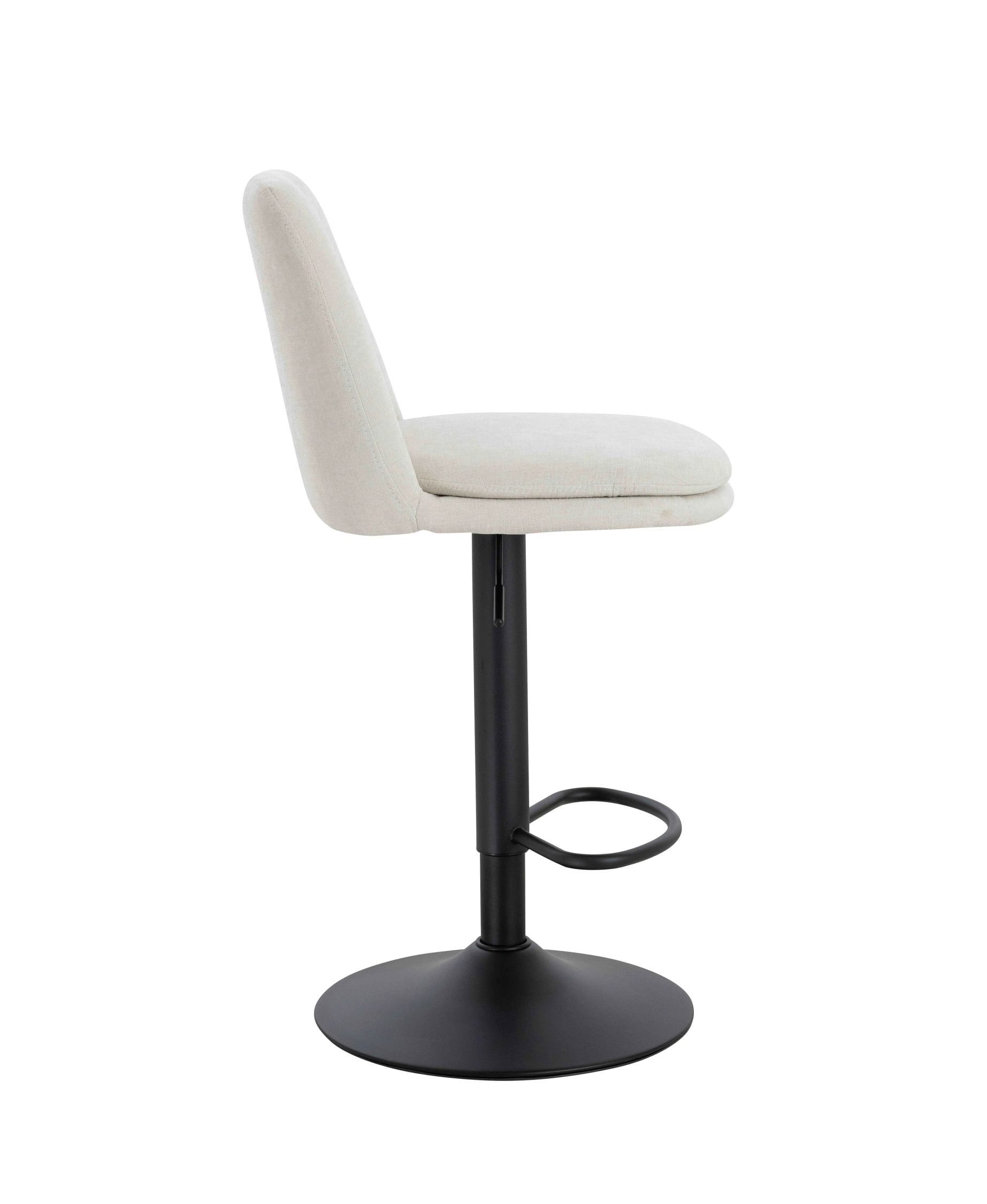 Set of 2 Henley Beige Chenille Cushioned Bar Stools