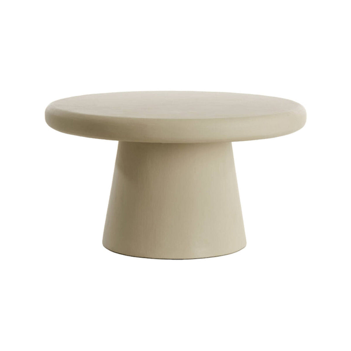Kulona Beige Wood Round Coffee Table 70cm