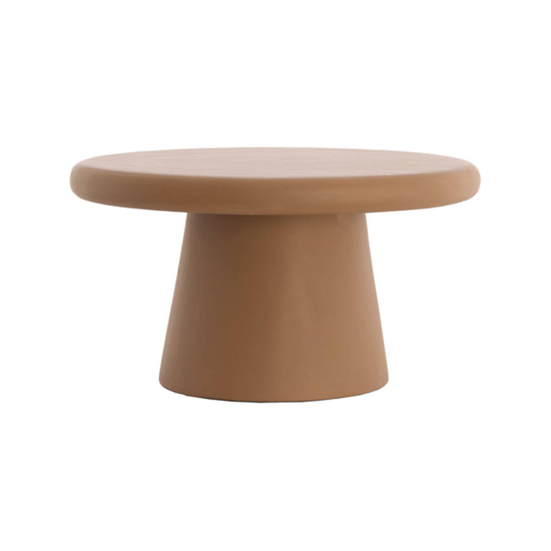 Kulona Terracotta Wood Round Coffee Table 70cm