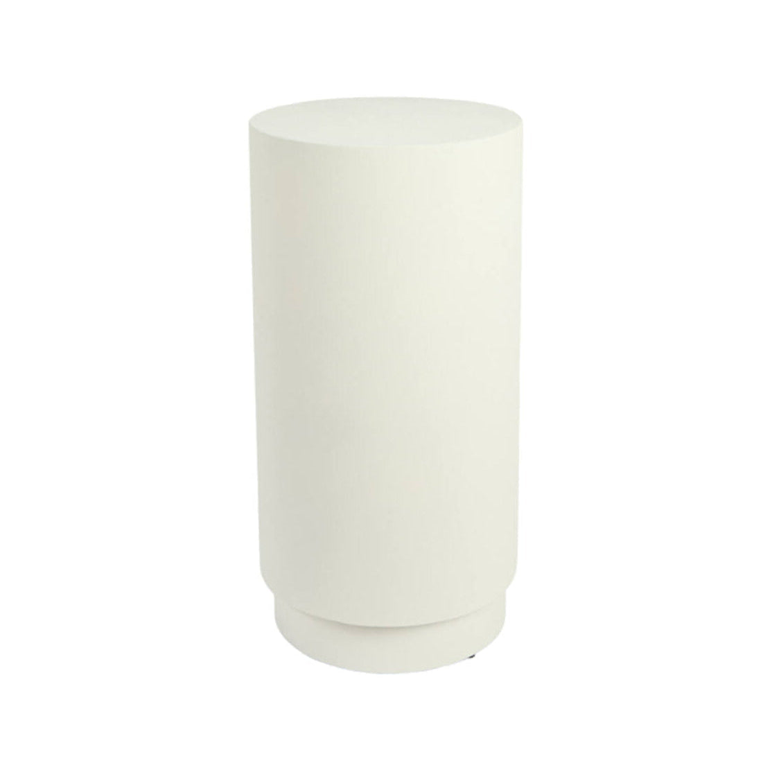 Alarios Cream Crackle Metal Plinth Side Table 60cm