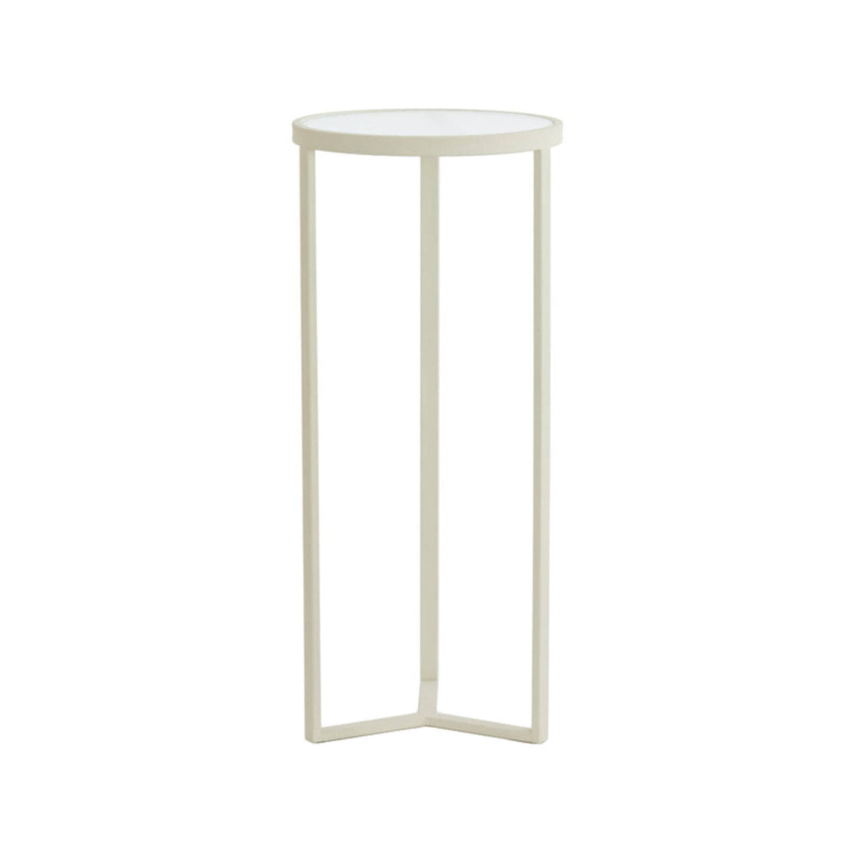 Retiro Clear Ribbed & Cream Glass Plinth 81cm