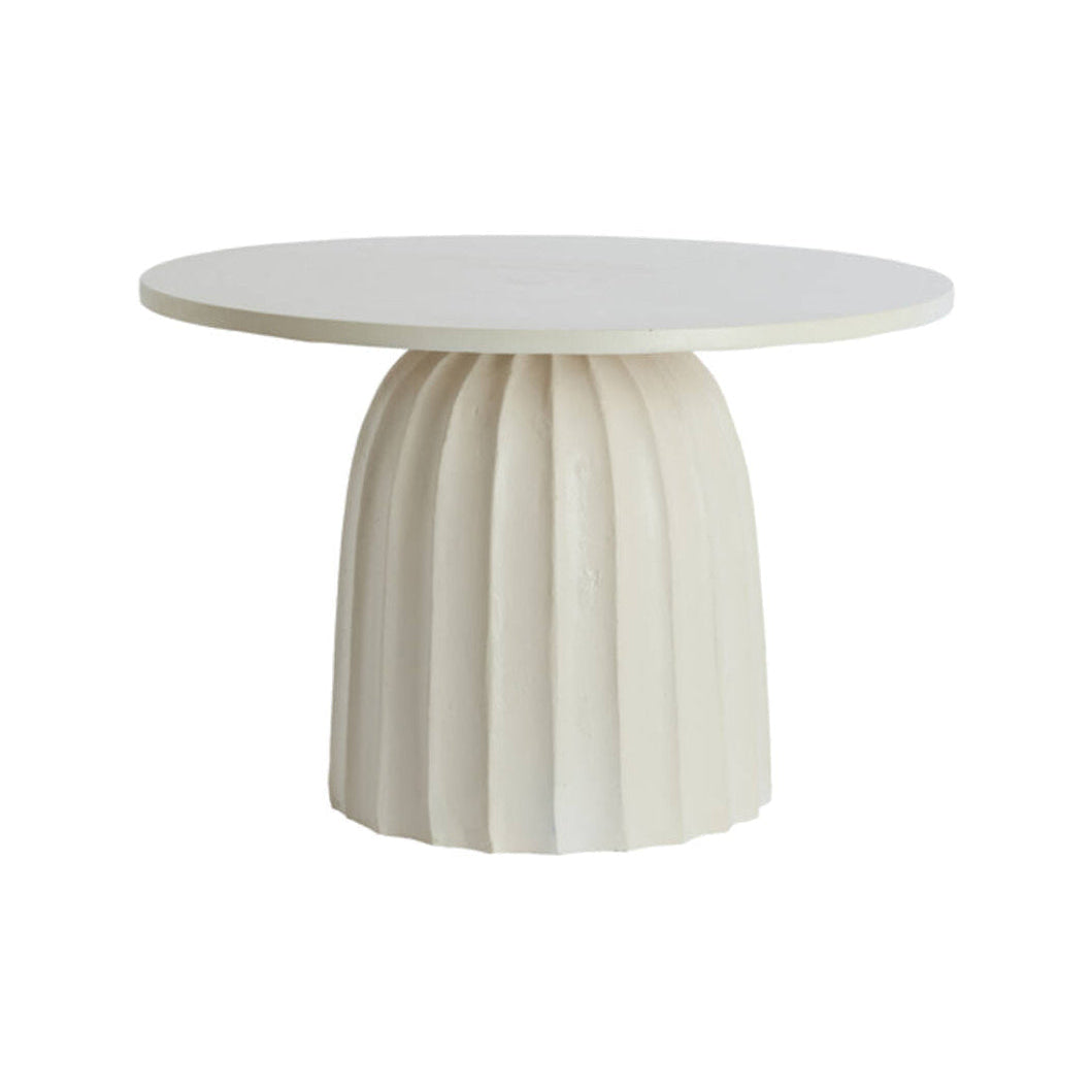 Veglia Cream Metal Round Side Table 38cm