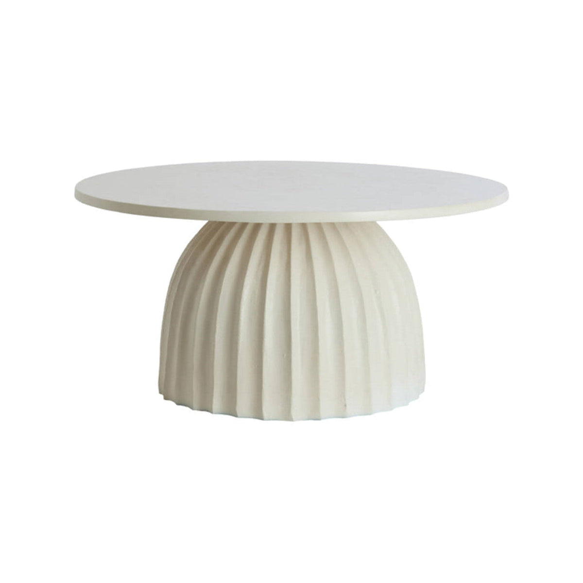 Veglia Cream Metal Round Side Table 33.5cm