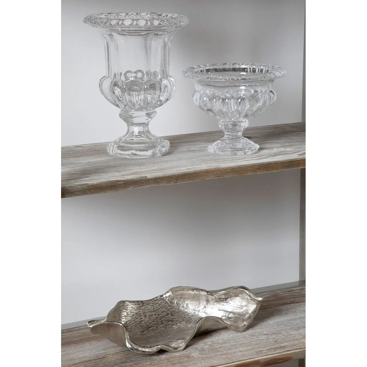 Hatton Silver Nickel Curled Leaf Sculpture | Large