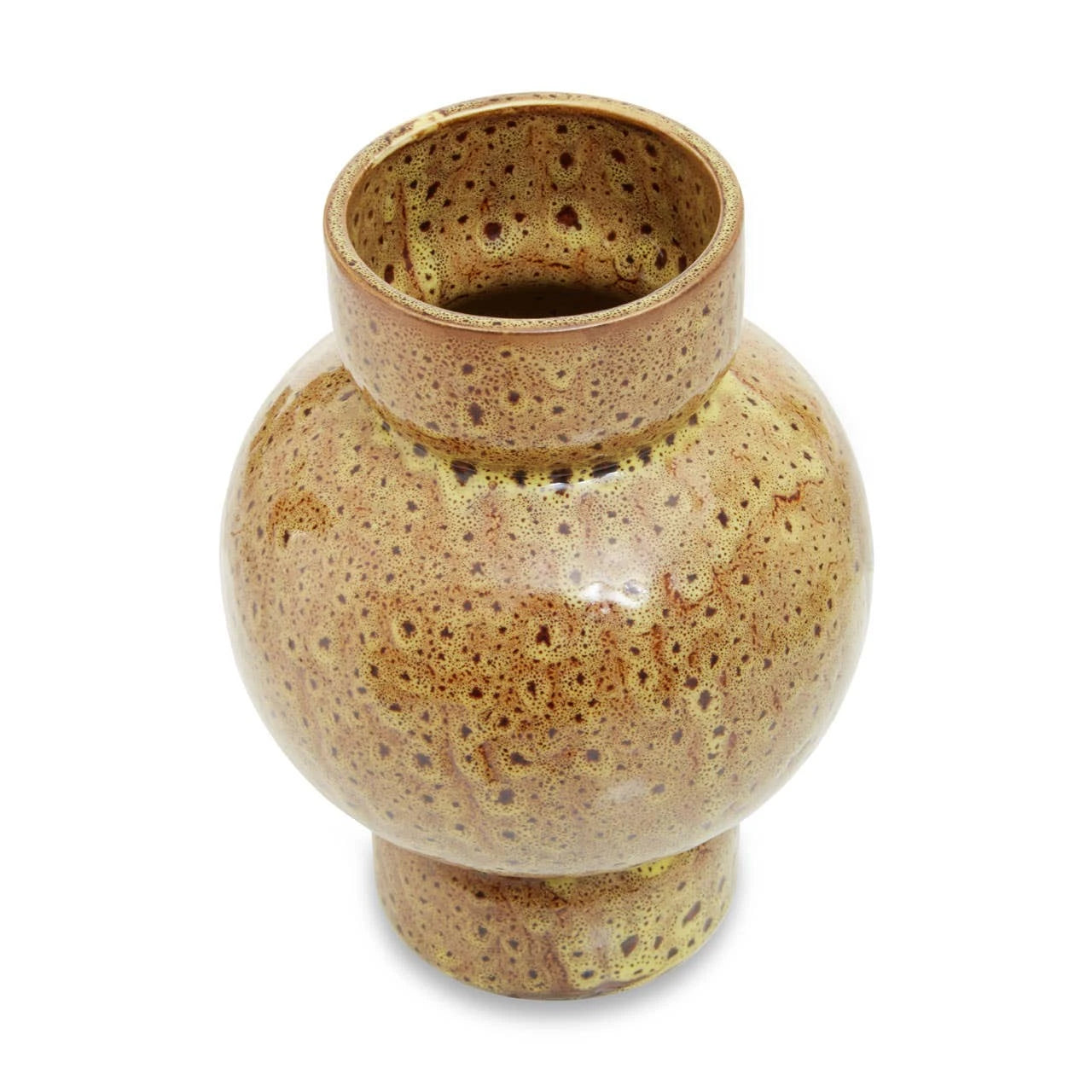 Contour Small Brown Stoneware Vase