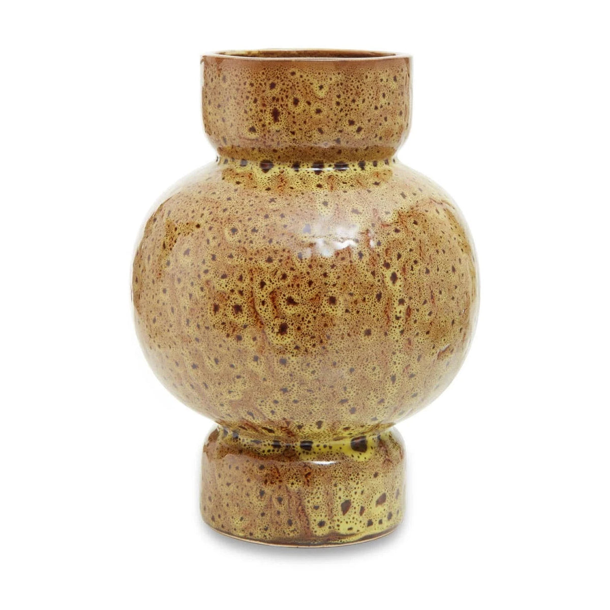 Contour Small Brown Stoneware Vase
