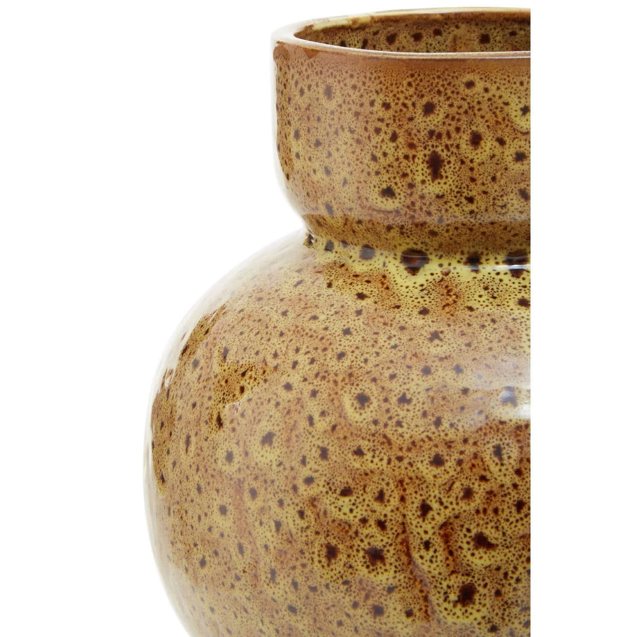 Contour Small Brown Stoneware Vase