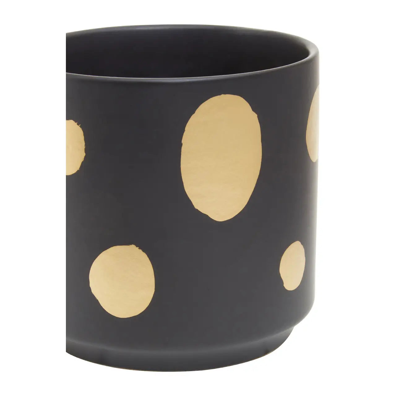 Marmo Black & Gold Spotted Planter | Small