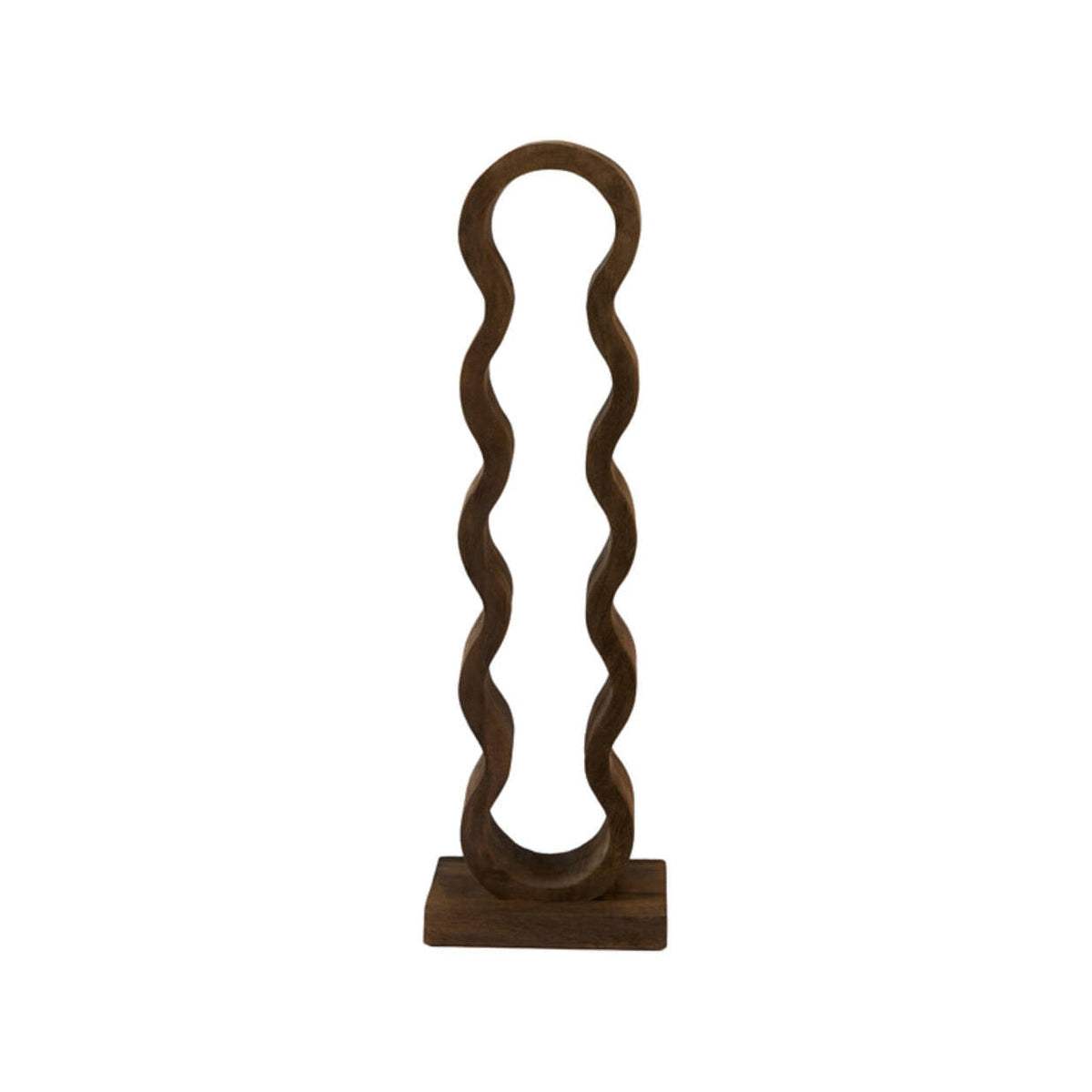 Edolo Matt Dark Brown Wood 5 Bottle Wine Rack