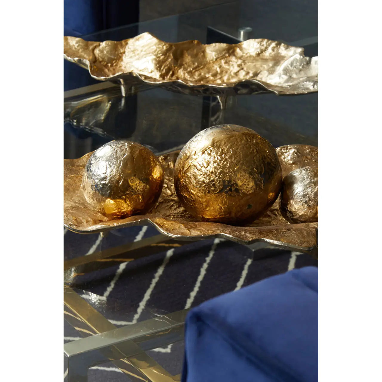 Acero Ombre Gold & Silver Leaf Dish