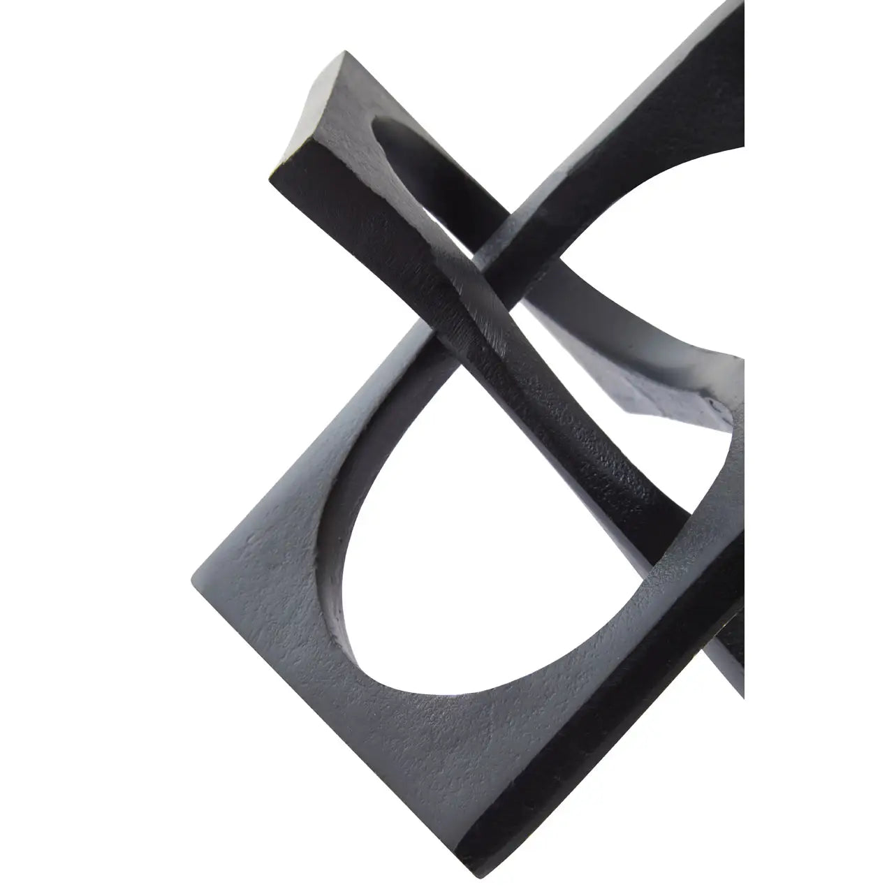 Addison Art Deco Black Metal Interlocking Sculpture