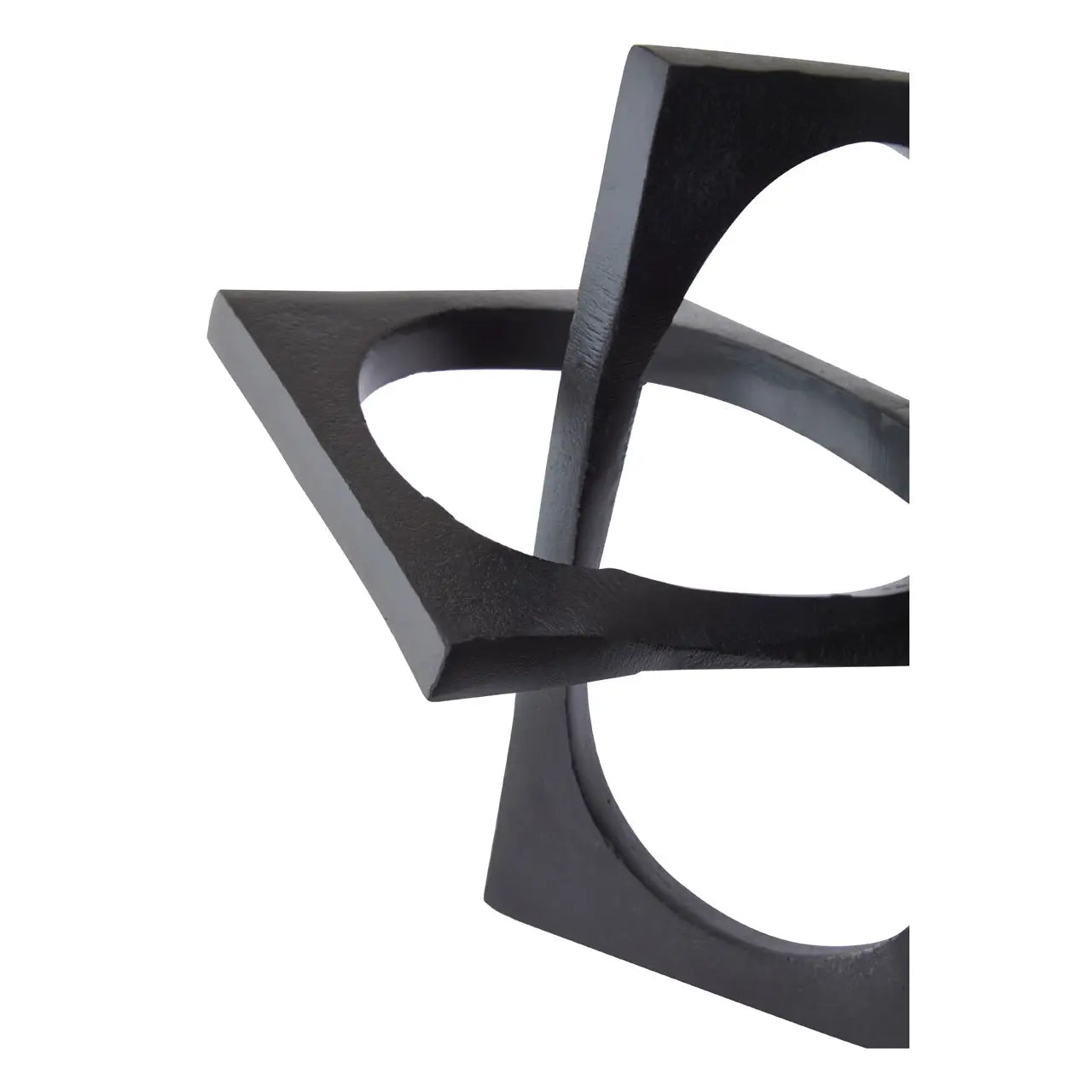 Addison Art Deco Black Metal Interlocking Sculpture