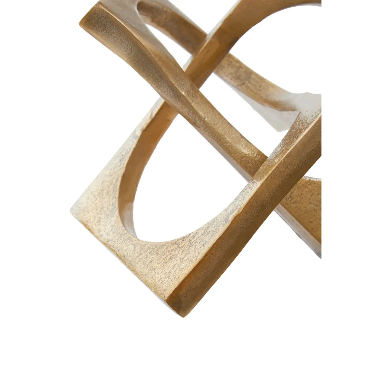 Addison Art Deco Gold Metal Interlocking Sculpture