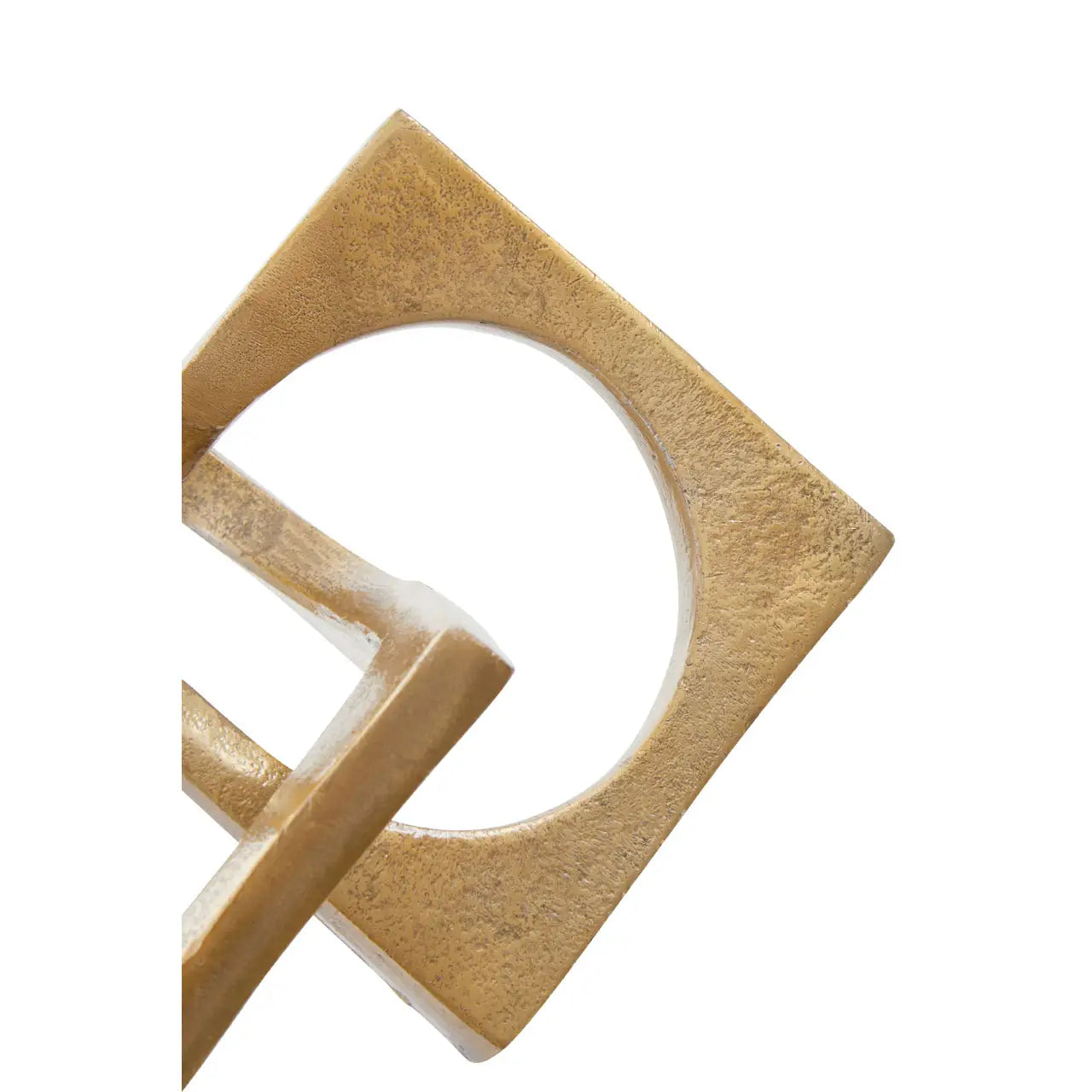 Addison Art Deco Gold Metal Interlocking Sculpture