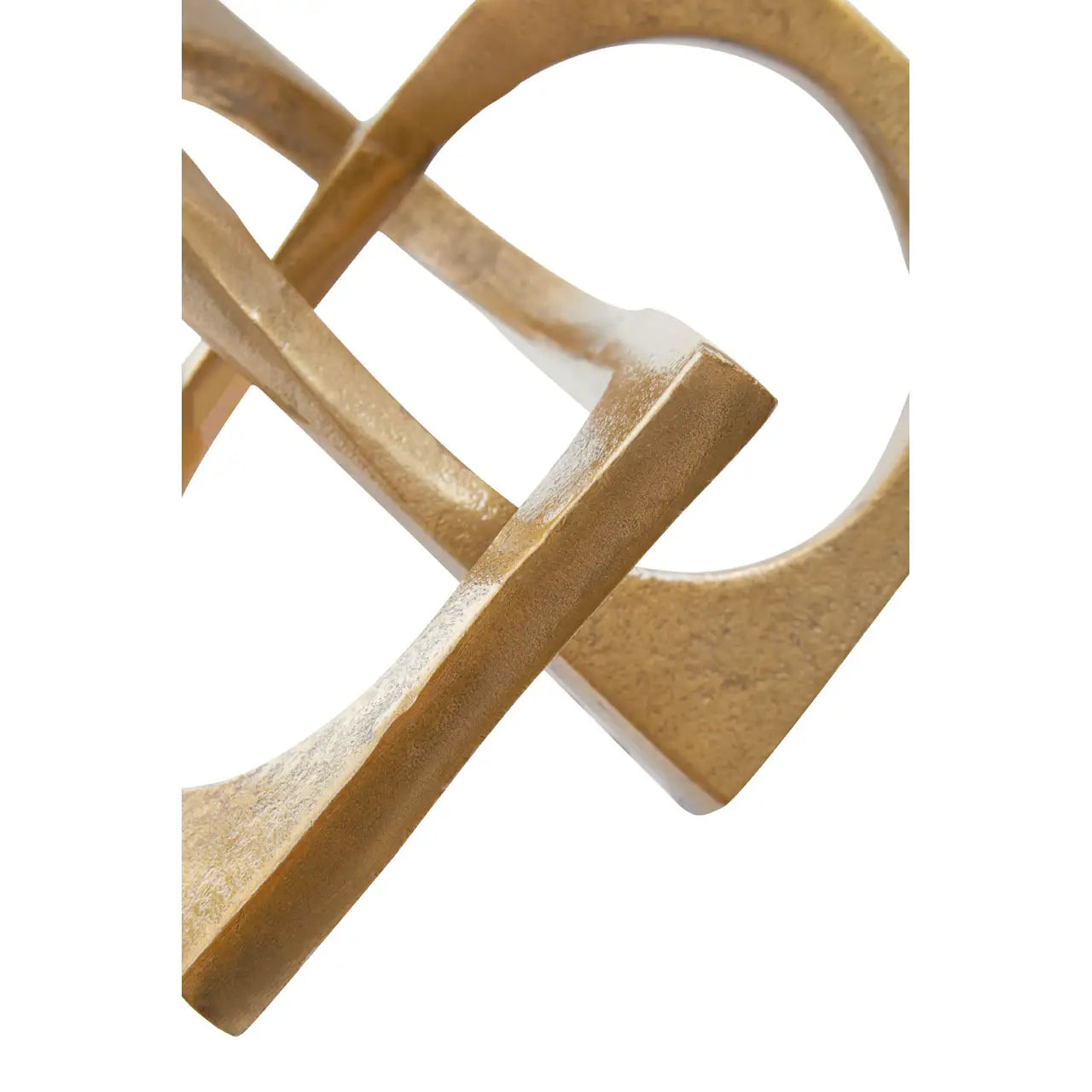 Addison Art Deco Gold Metal Interlocking Sculpture