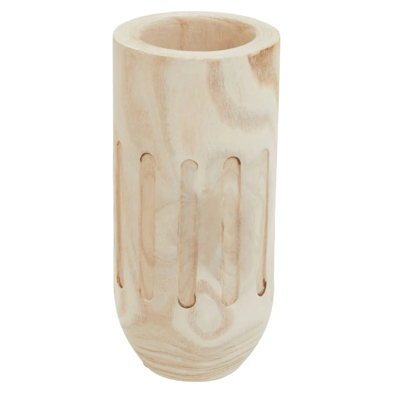Harmony Natural Engraved Wooden Vase