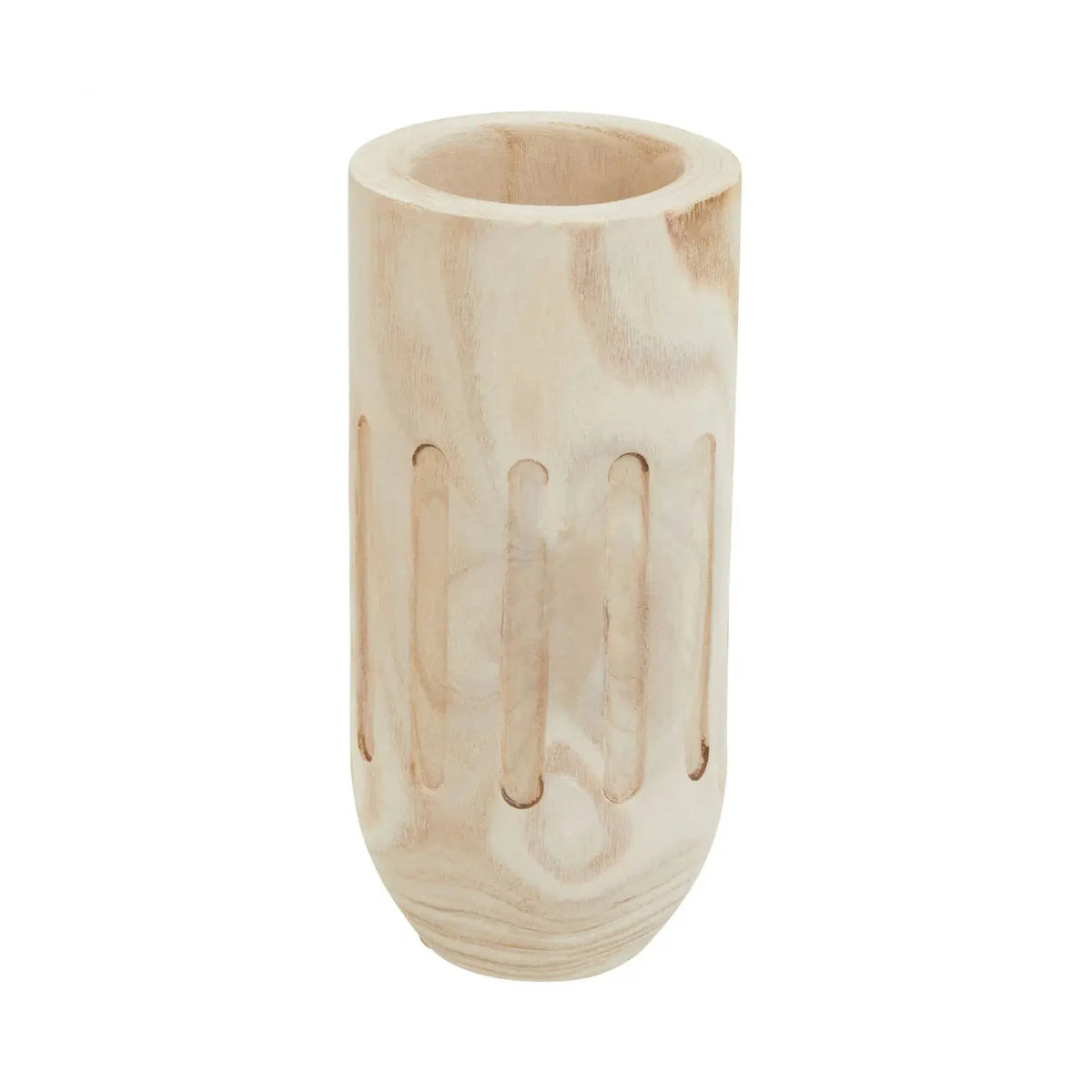 Harmony Natural Engraved Wooden Vase