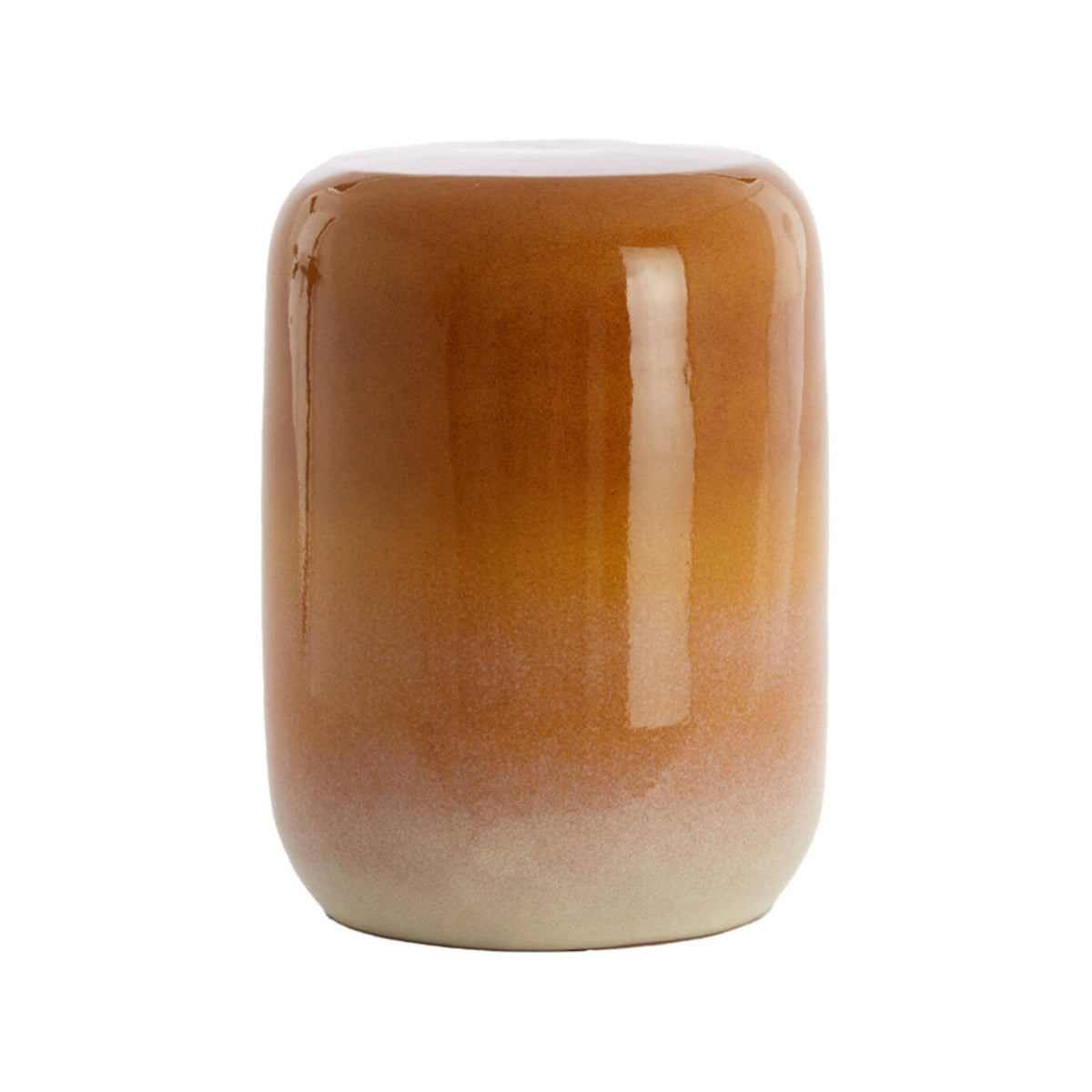 Franca Ochre/Cream Ceramic Round Side Table