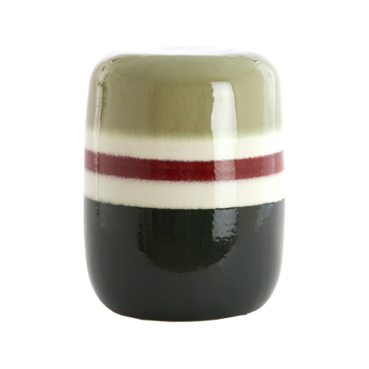 Franca Green/Aubergine Ceramic Round Side Table