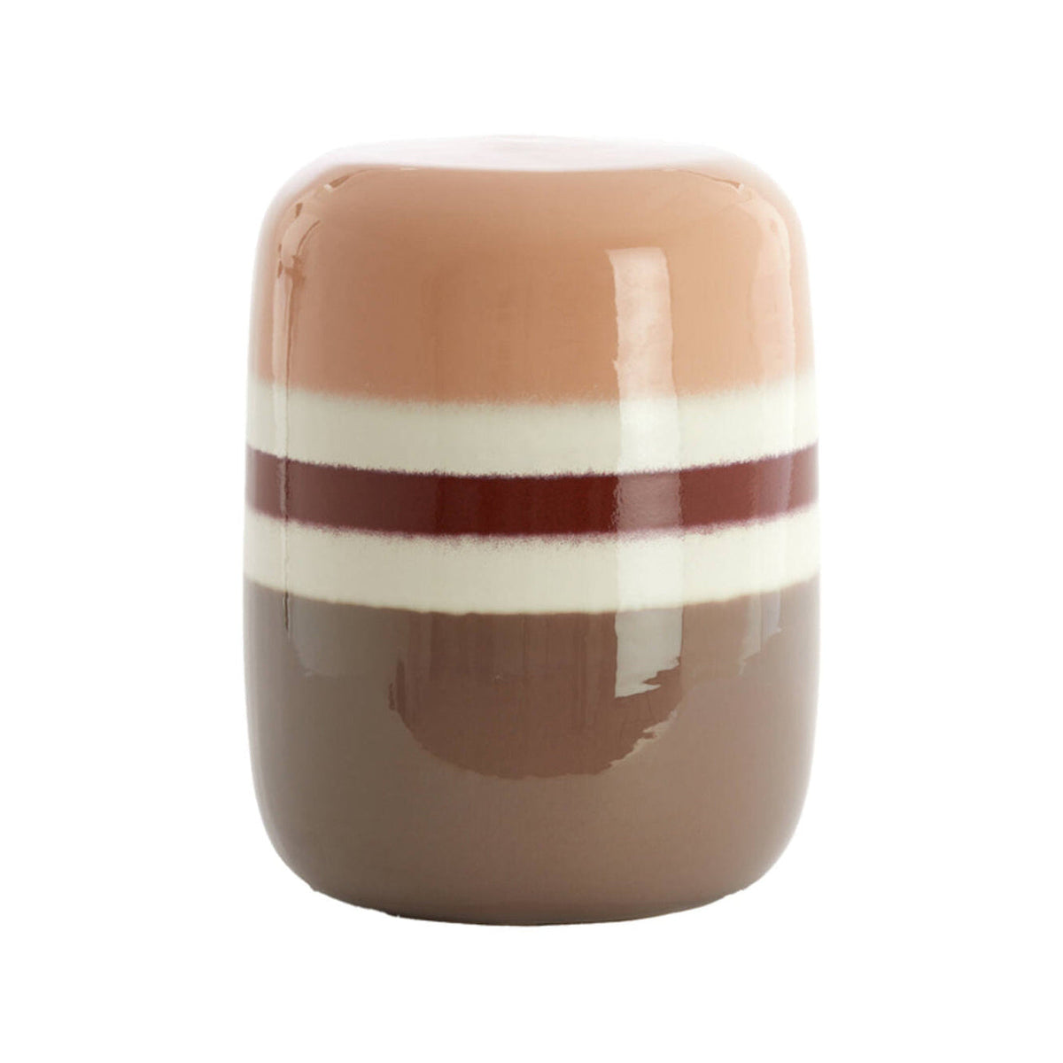 Franca Peach/Terracotta Ceramic Round Side Table