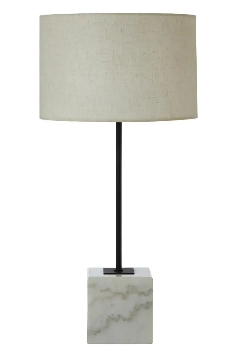 Braden Grey Marble & White Table Lamp