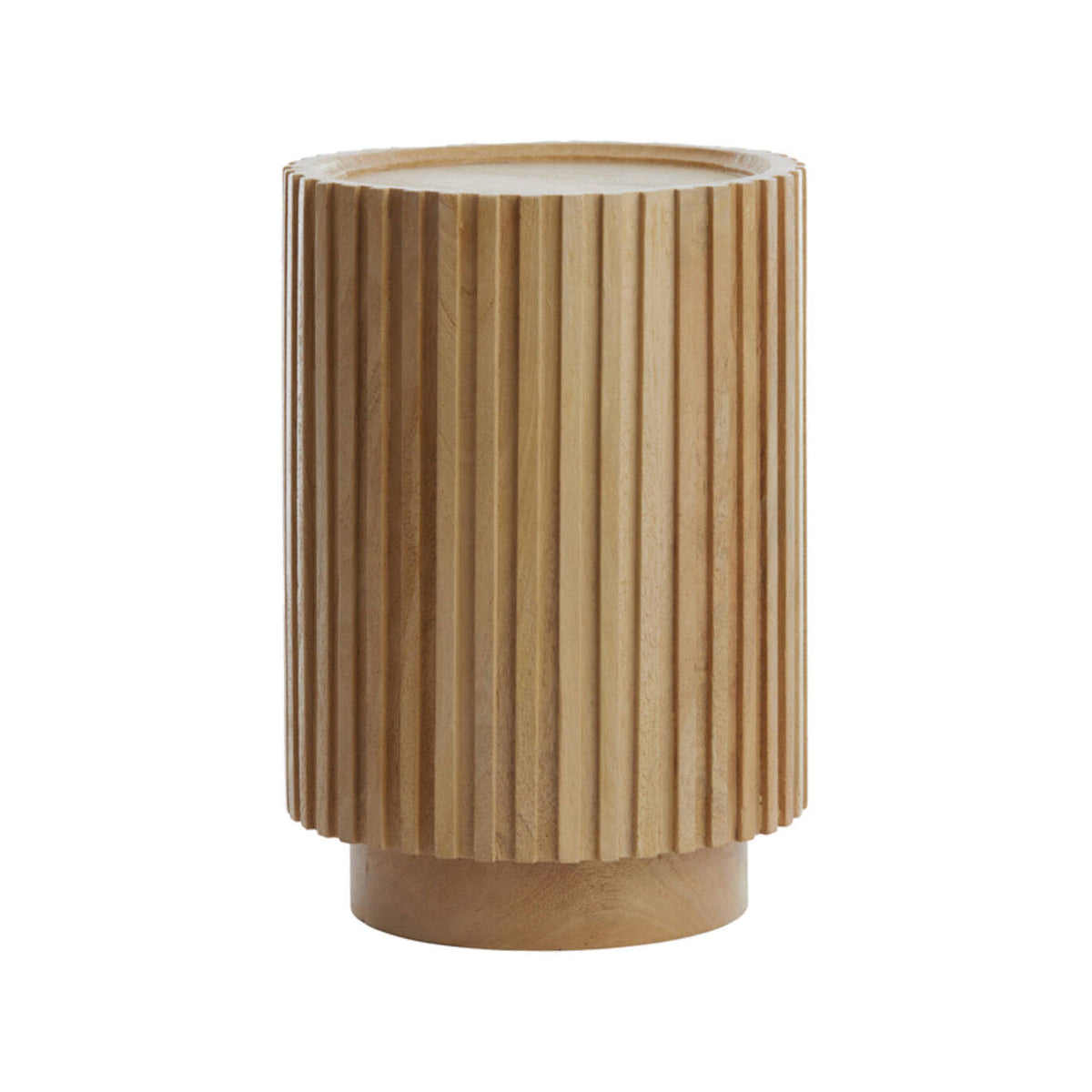 Kiyose Natural Mango Wood Round Side Table
