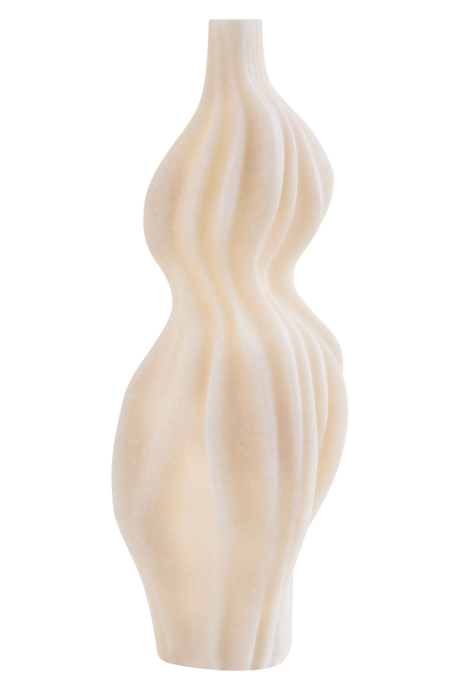Forma White Marble Effect Organic Twist Vase