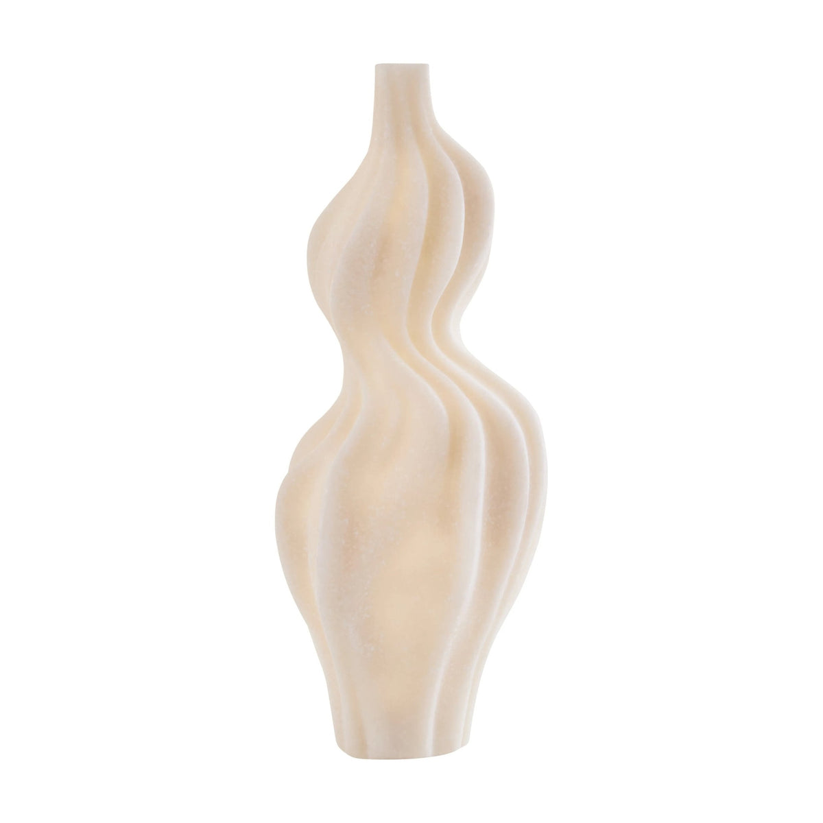Forma White Marble Effect Organic Twist Vase