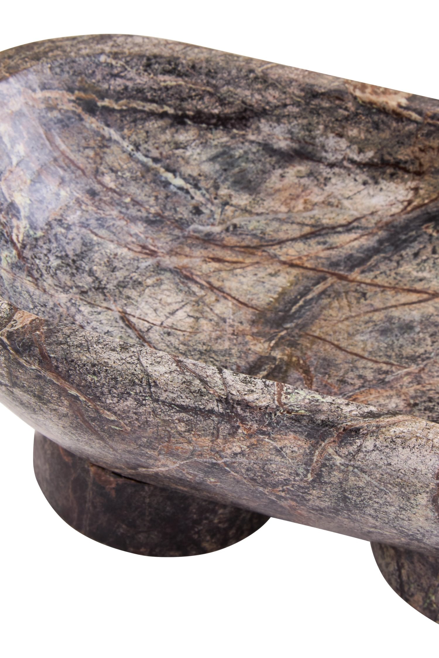 Sylvan Forest Green Marble Pedestal Bowl