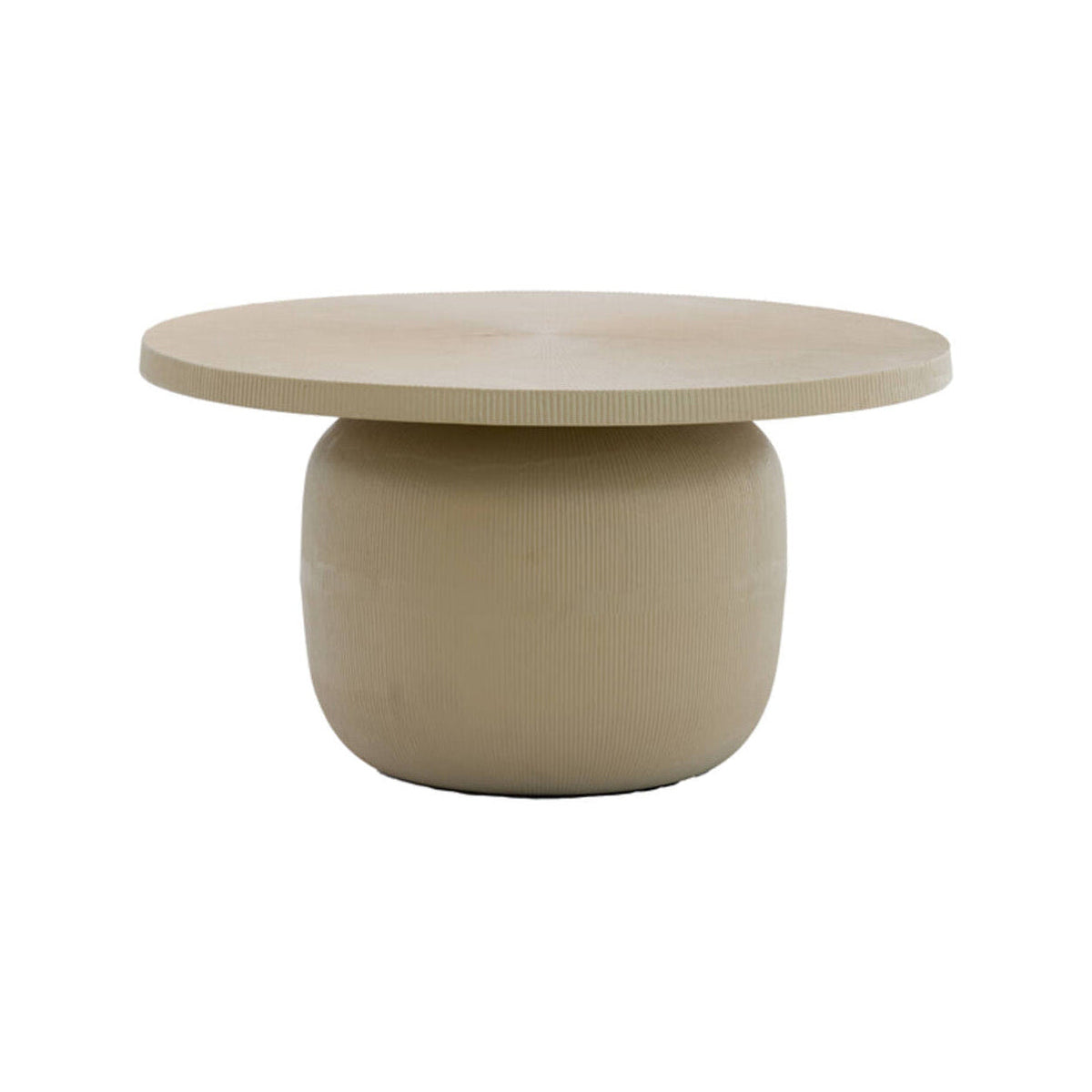 Tigran Matt Sand Metal Round Coffee Table 75.5cm