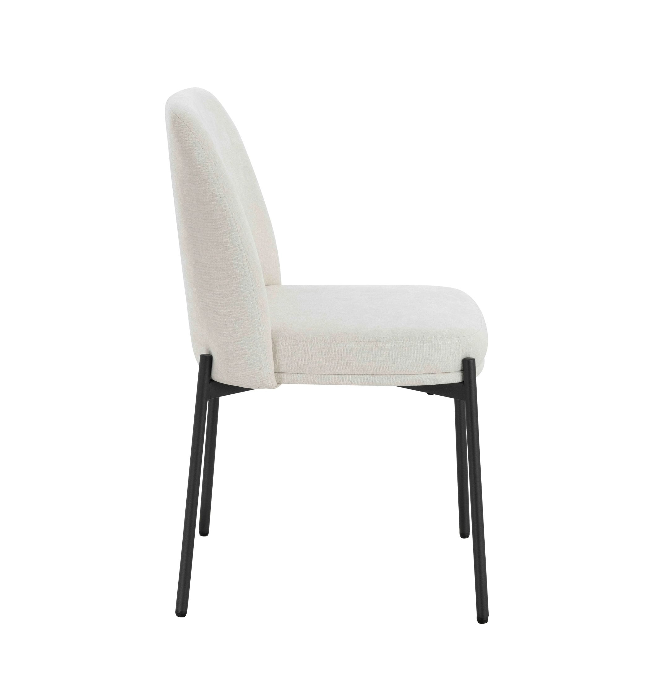 Set of 2 Henley Light Beige Chenille Dining Chairs