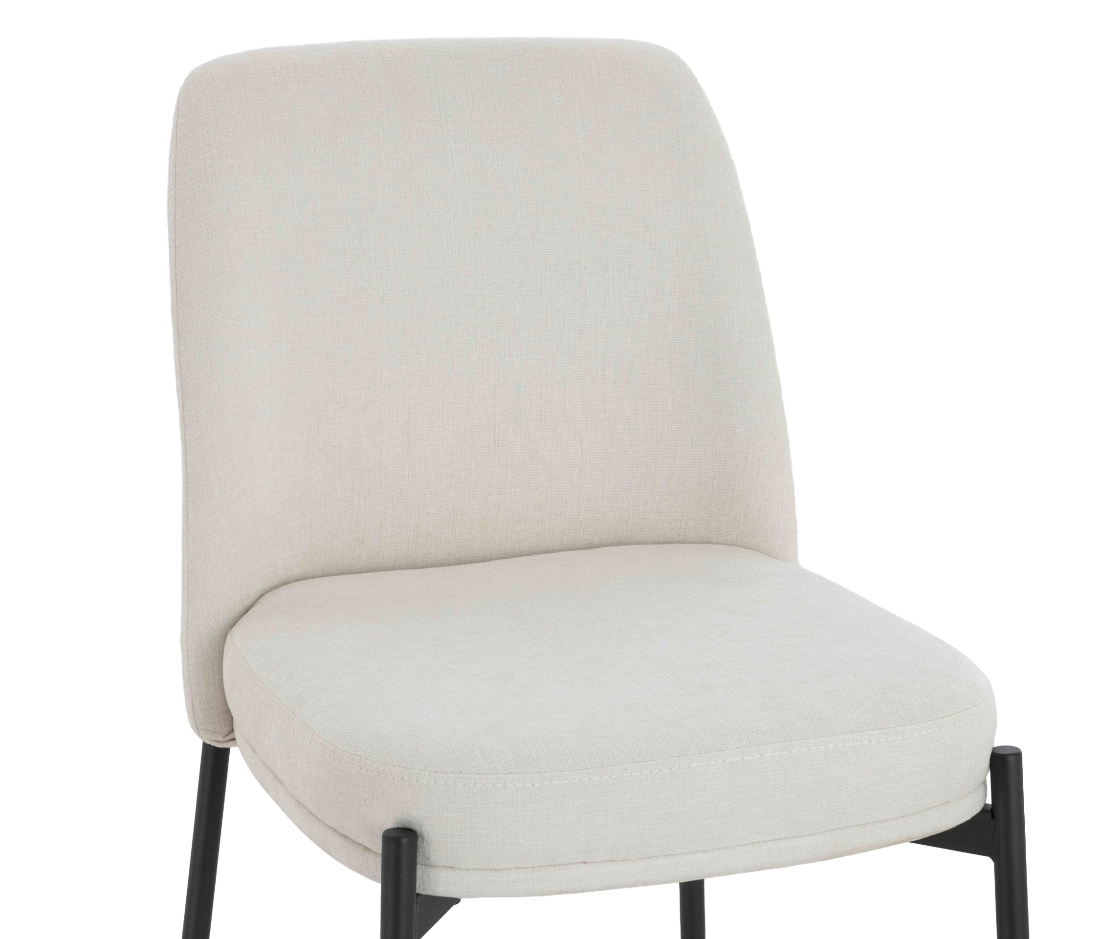 Set of 2 Henley Light Beige Chenille Dining Chairs