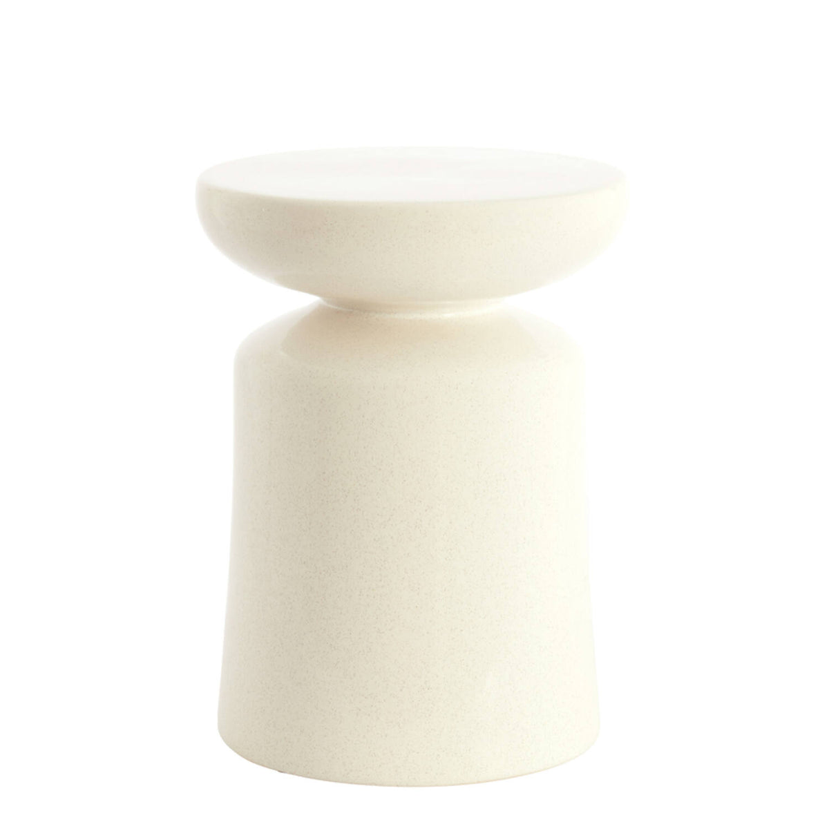 Kotor Cream Ceramic Round Side Table