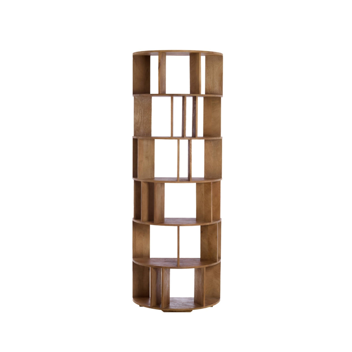 Limpya Light Brown Wood Open Wall Cabinet