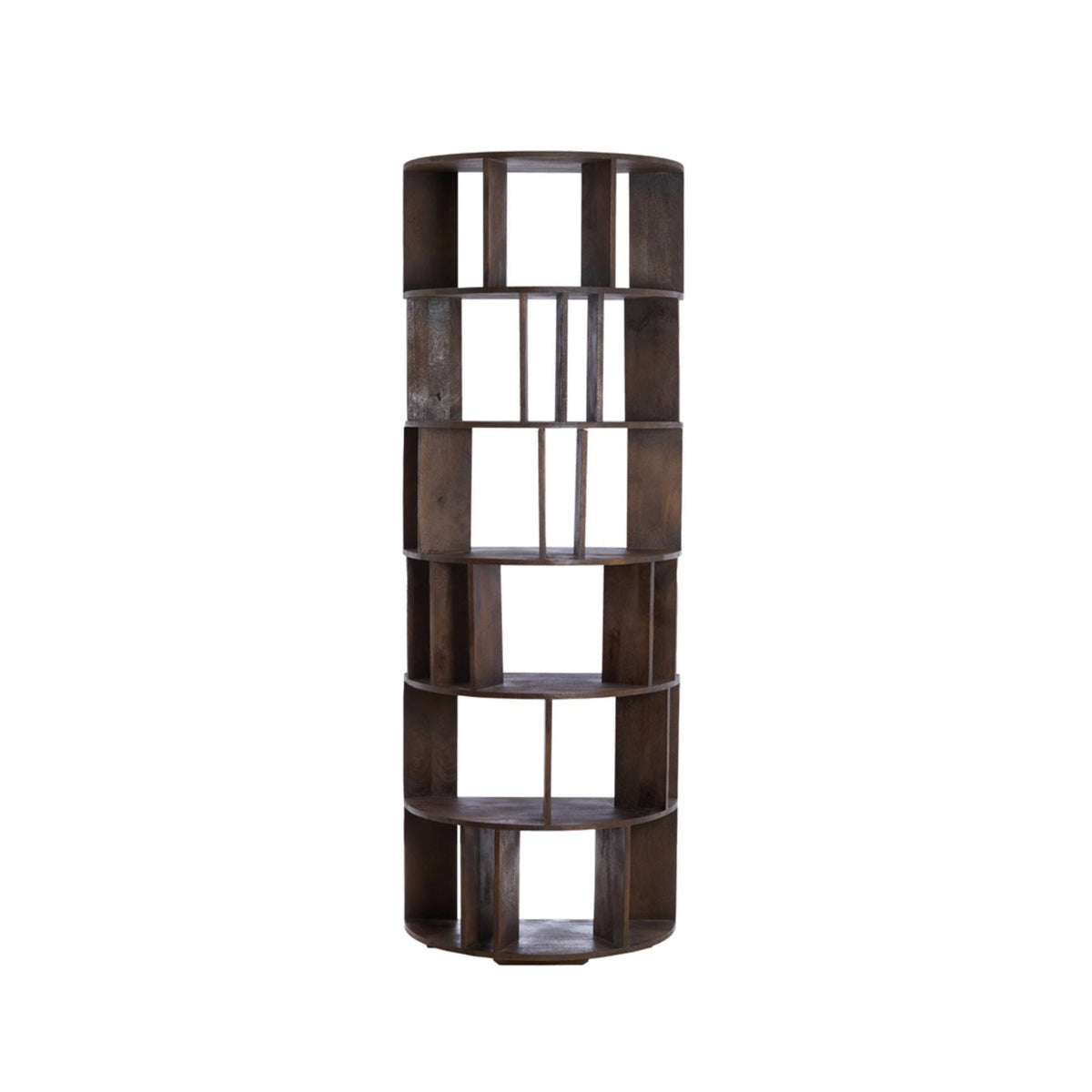 Limpya Matt Dark Russet Wood Open Wall Cabinet