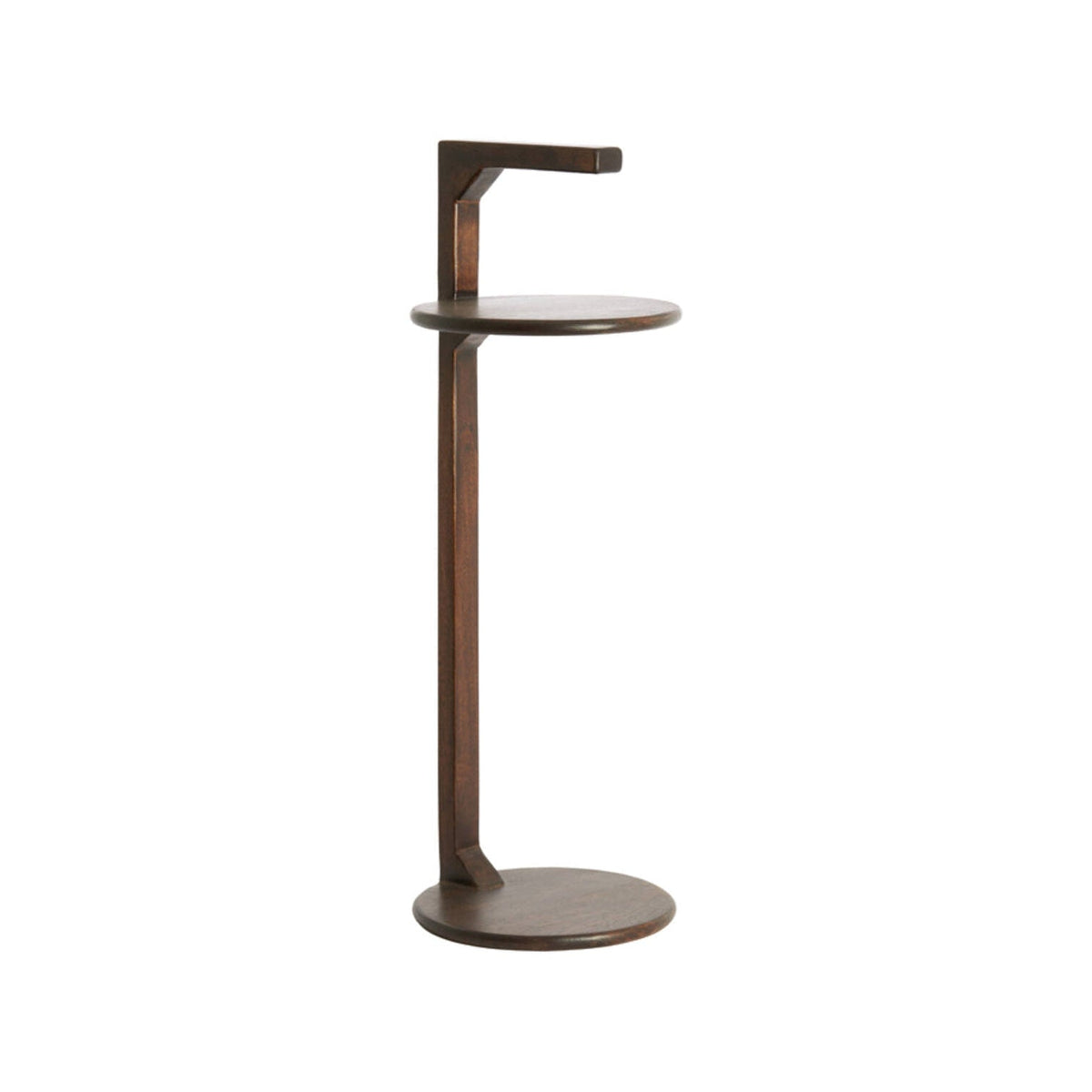 Delmino Chocolate Brown Mango Wood Round Side Table