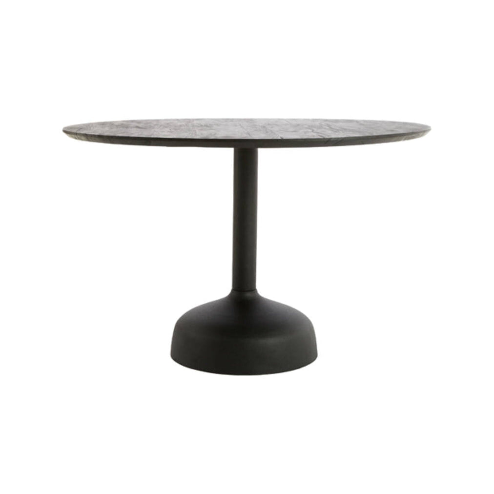 Tunja Matt Black Wood Round Dining Table 120cm