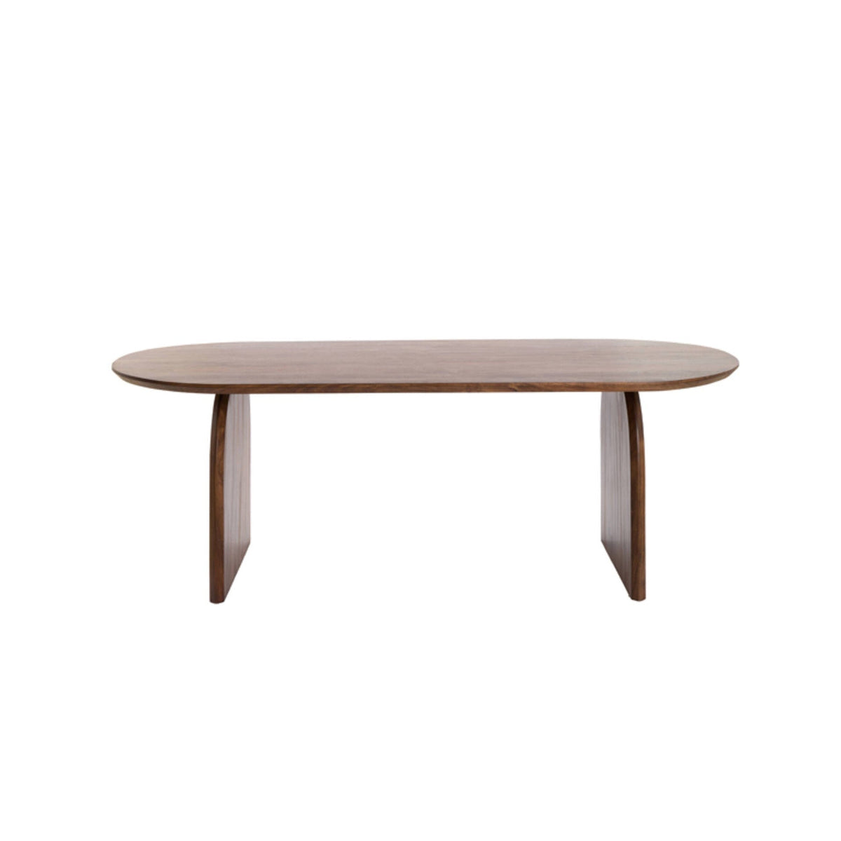 Indore Brown Acacia Wood Oval Dining Table 220cm