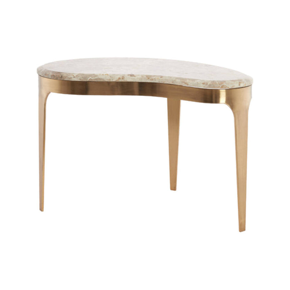 Giulio Taupe Marble & Antique Bronze Coffee Table 65cm