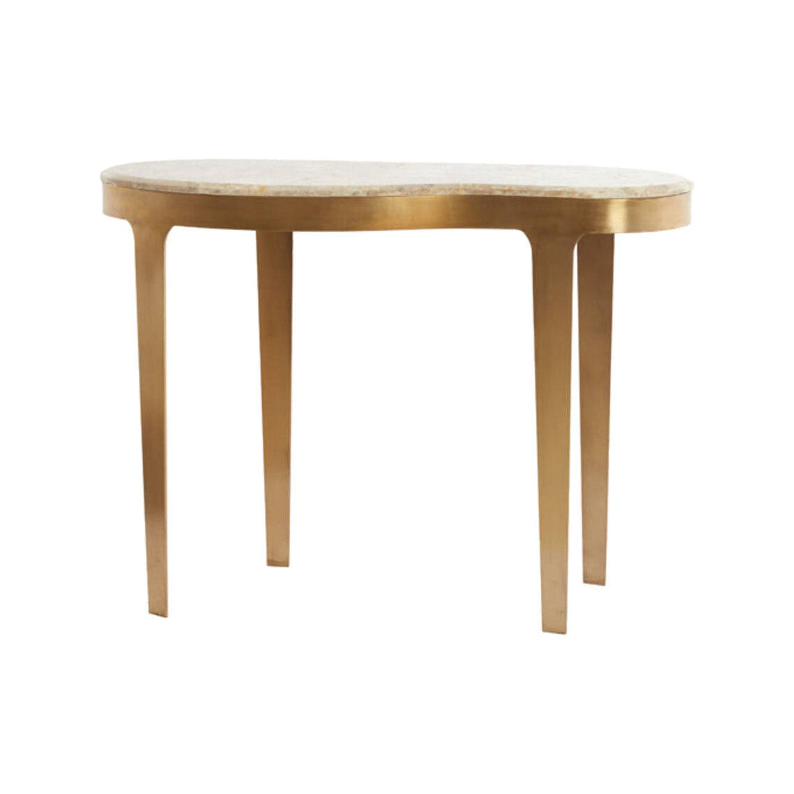 Giulio Taupe Marble & Antique Bronze Console Table