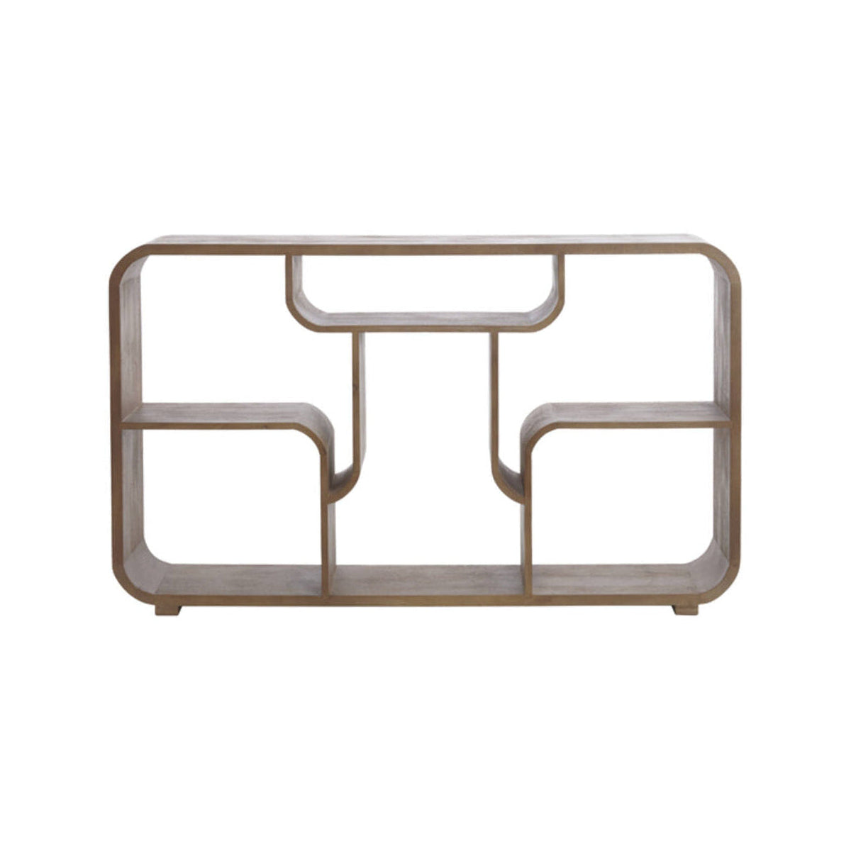 Labare Light Brown Wood Open Display Unit 82cm