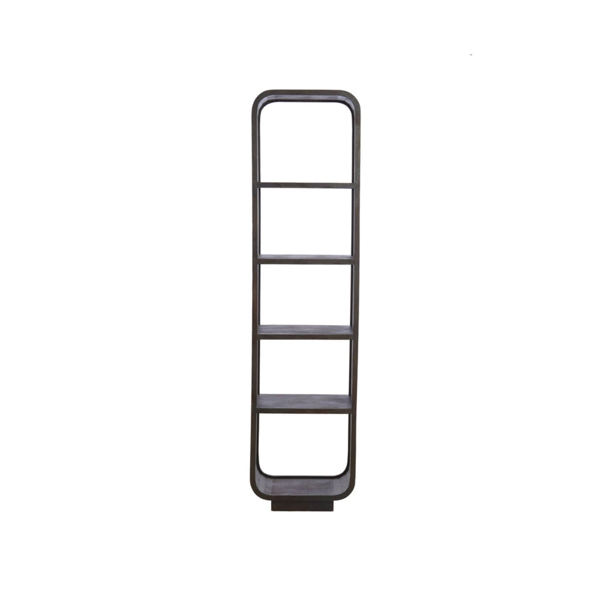 Dane Matt Dark Russet Wood Narrow Open Display Unit 200cm