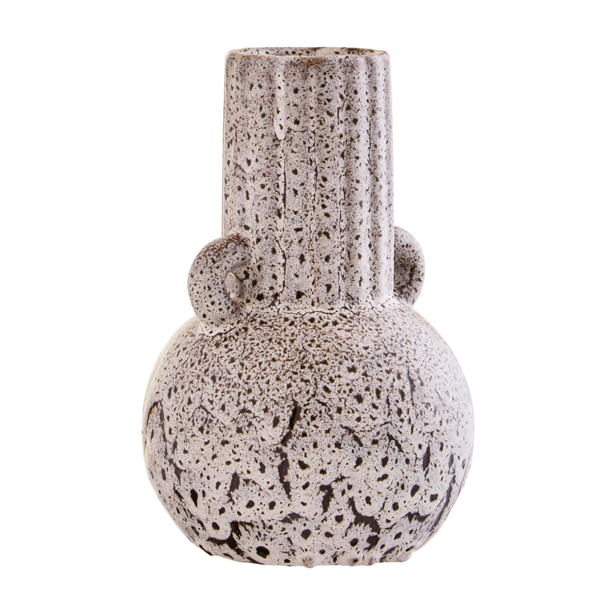 Earthen Small Speckled Brown Stoneware Vase