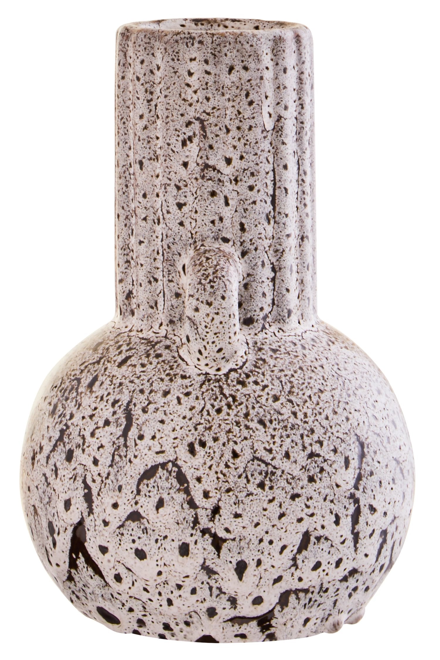 Earthen Small Speckled Brown Stoneware Vase