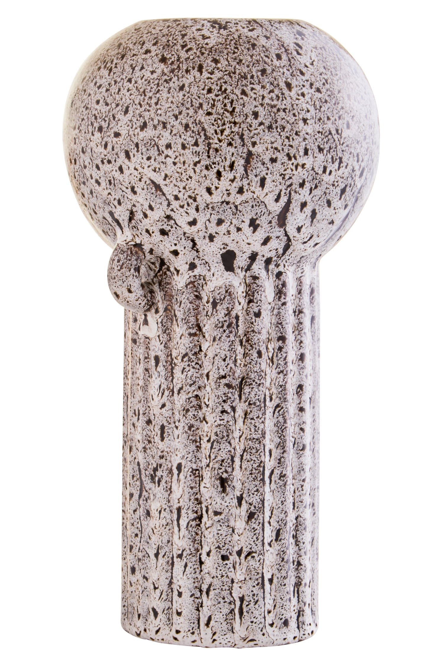 Earthen Large Speckled Brown Stoneware Vase
