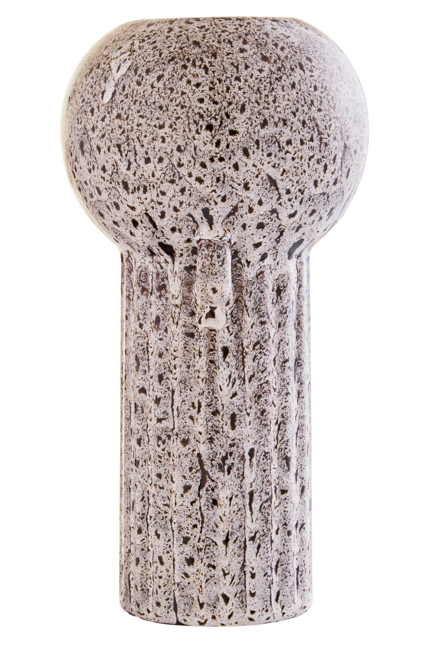 Earthen Large Speckled Brown Stoneware Vase